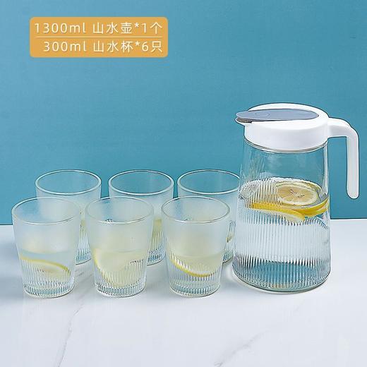 【1.3L冷凉水壶套装】家用玻璃大容量号杯子"加厚款“  果汁泡茶壶杯具套装  商品图5