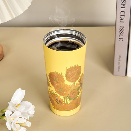 英国国家美术馆 印象派系列 梵高向日葵便携咖啡 保温杯 商品图4