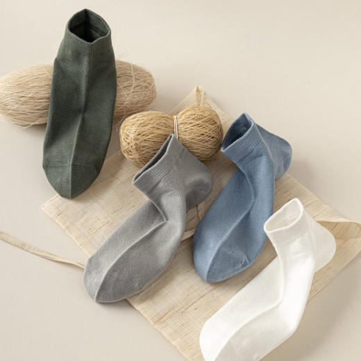 【六双装】速工坊苎麻防臭男女网眼袜，苎麻纤维含天然抗菌元素抑菌防脚臭防真菌，天然麻高韧性不易起球。短筒/中筒可选男女款 商品图3