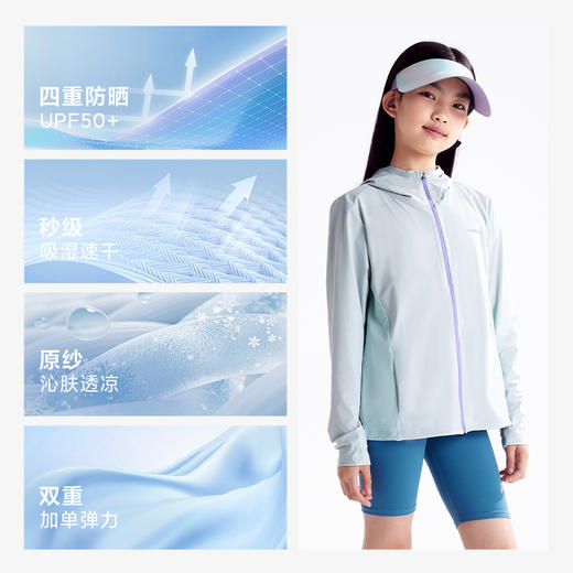 fx-【冰皮5代】咕噜日记凉感皮肤衣女童原纱防晒衣夏季防紫外线外套PXW2519 商品图2