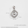 【限时8.8折】【线上铂金馆】PT950 #绕线 【国际铂金协会 精品】铂金镂空绕线方块吊珠吊坠(BDZ00233)预售产品下单后不退款不退货不换货不补差价) 商品缩略图3