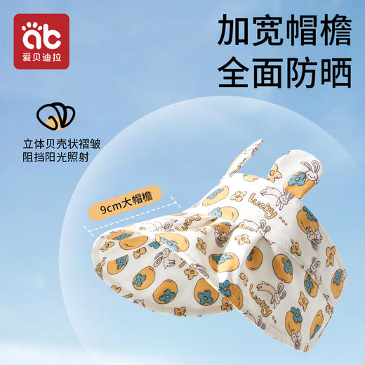 婴儿遮阳太阳帽男童女童防紫外线空顶夏季儿童防晒帽宝宝帽子薄款 商品图1