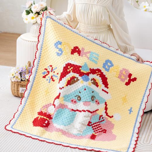 苏苏姐家小蛇毯子手工diy编织钩针棉线毯子自制材料包 商品图2