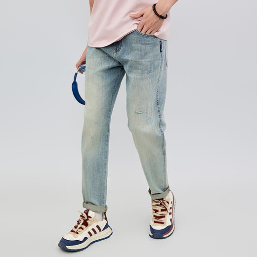 【新品上市】HX 夏季水洗牛仔长裤合体S201522112101 商品图4