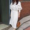 【白开水系列 】馥迦白开水纯棉连衣裙  ，知性气质 纯白  S-2XL可选 商品缩略图3