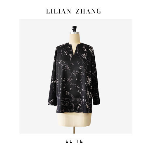 E“定制”——静奢风 ——邂逅巴黎——风尚之选——法式墨绘上衣 2502011 商品图0