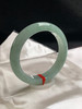 612809，55.3圈口，糯化晴底正圈平安镯，晴水绿底色，色泽均匀，水头好，干净 商品缩略图1
