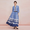 QF502斯尔丽25新款波西米亚风浪漫风海边度假刺绣上衣搭配圆摆半裙套装 商品缩略图3
