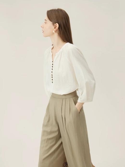 （小眠专属）大牌同源法式亚麻衬衫 C21924322 下单后3~7天发货 商品图2