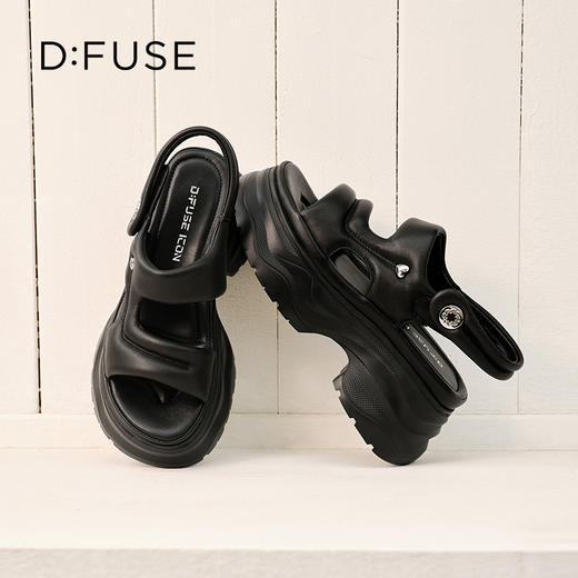 Dfuse迪芙斯2025夏季新款时尚外穿增高鞋轻便厚底运动凉鞋女鞋DFD2115107 商品图4