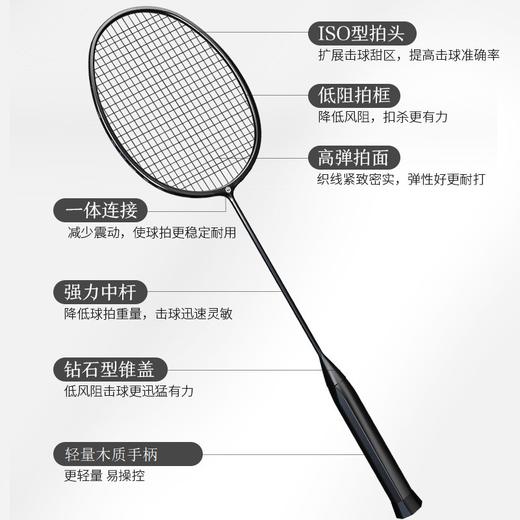 凯亚仕魅影全碳素羽毛球拍（对拍）KYS-921 商品图2