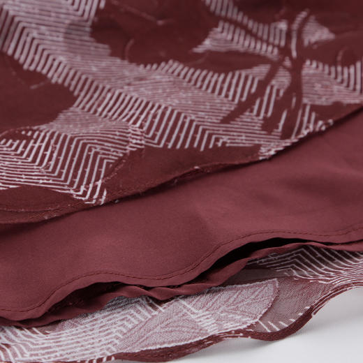 QF870斯尔丽2025夏季新款提花烧花印花工艺半透感宽松时尚廓形连衣裙 商品图7