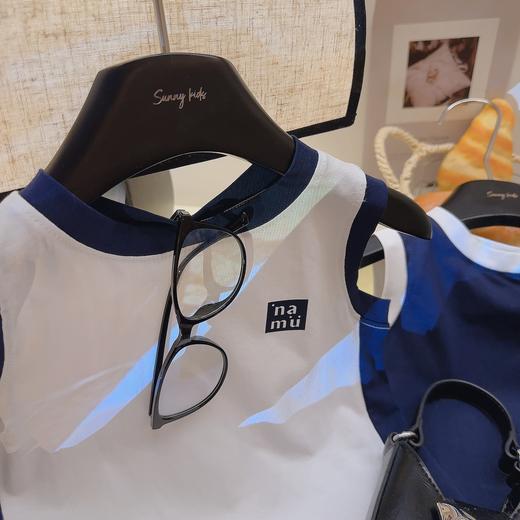 【秒杀】巴鲁熊女童连衣裙夏装新款纯棉拼色背心裙中长款女宝宝直筒裙无袖T恤裙80-150 商品图5