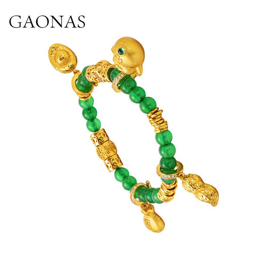 GAONAS  广纳福禄 时尚设计盘缠绿手链11371SG 商品图2