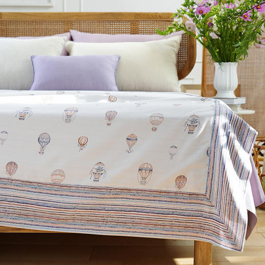 梦幻热气球系列双面夏凉被盖毯空调被毛巾被凉感家用午睡沙发纯棉成人空调盖毯 商品图0