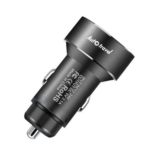 Auto Travel美旅 金属双USB数显车充AT-5003 商品图3