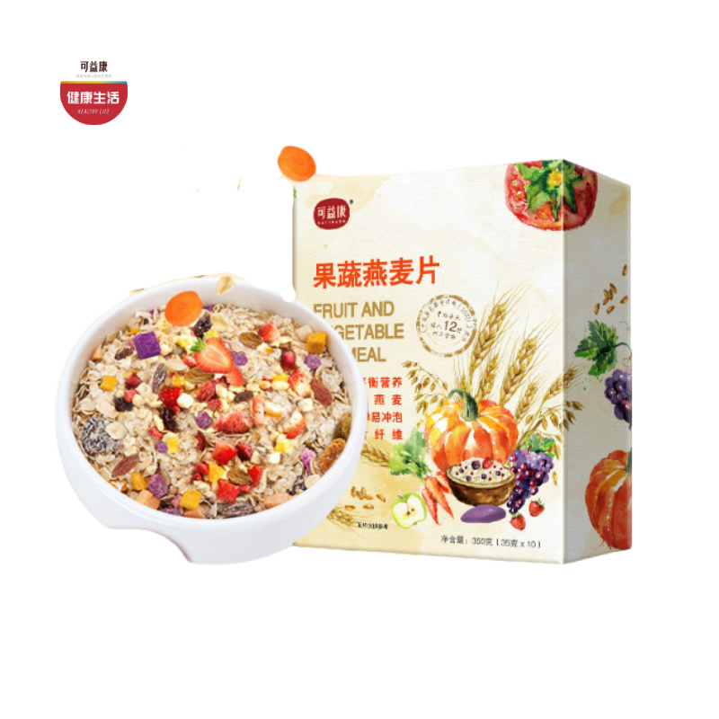 可益康 果蔬燕麦片 12种谷物果蔬   三分钟做好营养早餐  350g*1盒