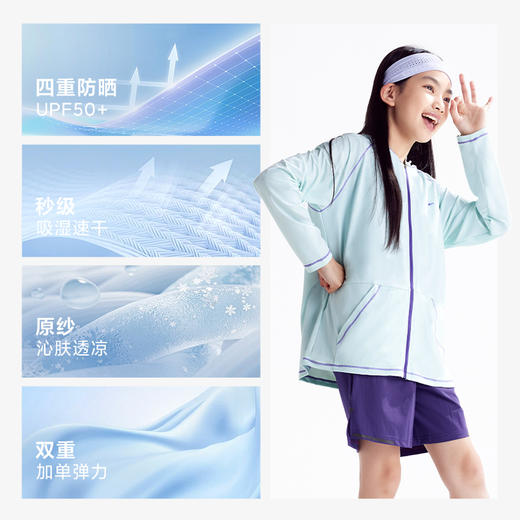 fx-【冰皮5代】咕噜日记童装儿童凉感防晒外套男女童皮肤衣防紫外线PXW2516 商品图2