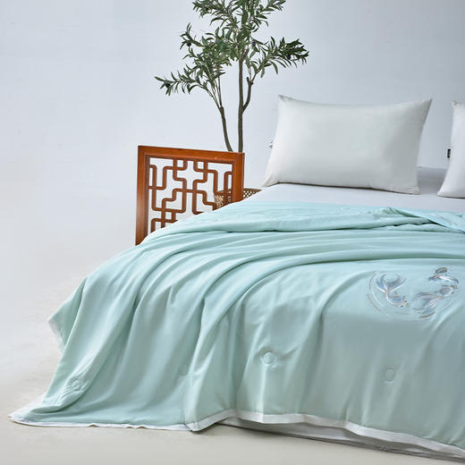 多喜爱  波光鱼跃-超柔大豆蛋白夏薄被芯/空调被【60S天丝绸凉感面料】【刺绣金鱼】【大豆纤维】【出芽设计】柔滑清凉有效抑菌 瞬凉黑科技 轻松水洗 商品图2