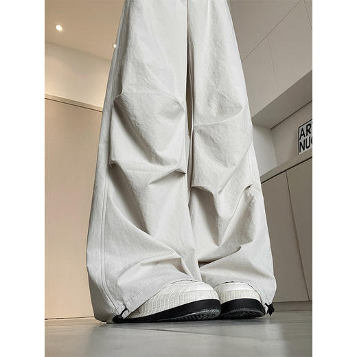 夏季新款女高腰宽松垂感酷飒风休闲运动阔腿裤美式速干工装裤 商品图5