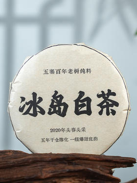 【5年干仓陈化】【爆香爆甜】2020年 冰岛白茶 五寨头春老树纯料制作，内劲暗足，蜜甜醇厚，回馈超值补贴，200g/饼，数量有限；先抢先得！