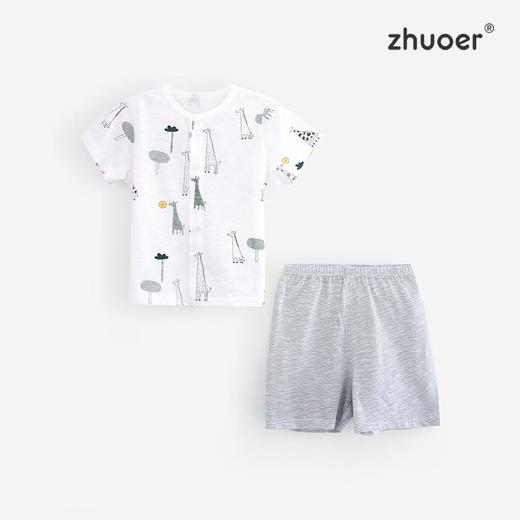 卓儿夏季薄款和袍套装短袖套装清凉透气 商品图2