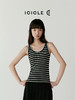 【有货 拍下改价】  IC之禾宽条 超复古撞色条纹 棉弹罗纹背心 商品缩略图5