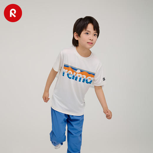 芬兰Reima2025春夏新款男女儿童中童运动木糖醇印花短袖T恤 商品图3