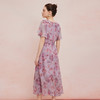 QF829斯尔丽25新款法式浪漫高腰节荷叶边女人味十足散大摆碎花连衣裙 商品缩略图6