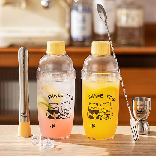 摩登主妇动物派对雪克杯手打柠檬茶工具家用奶茶手摇杯调酒器套装 商品图0