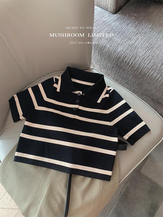 金蘑菇菇 Saint L私服套装/条纹短袖 夏装搭配一整套通勤套装 商品图0