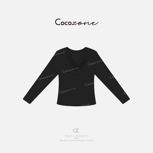 COCO ZONE 刘一一  【天丝羊毛混纺】荡领垂坠感优雅小衫CD2A1051 商品图1