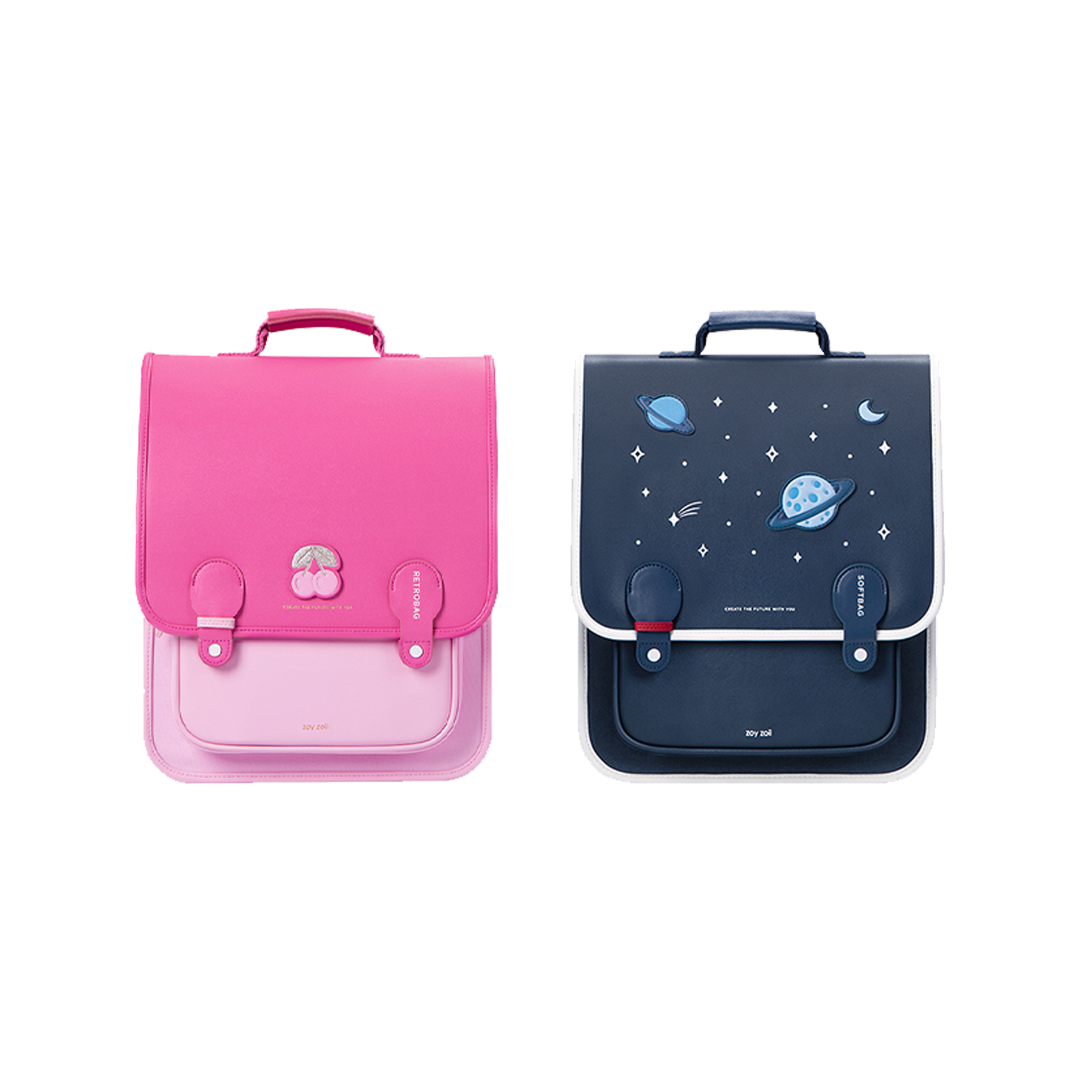 zoyzoii B33复古方包 书包小学生儿童一到三年级护脊减负背包