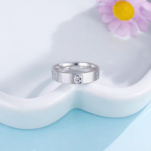 【限时8.8折】【线上铂金馆】PT950 【国际铂金协会 】铂金实心固口戒指螺丝纹米字纹圈戒（面宽约3.6-4mm）(BJZ00190-A)预售产品下单后不退款不退货不换货不补差价) 商品图1