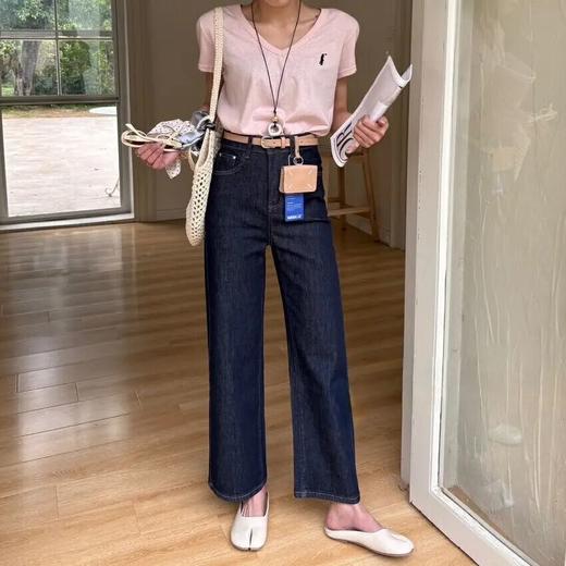 【自】全新升级【铂金会员165/天猫219/差价54】(00728) 洛诗琳薄款慵懒松弛感牛仔裤2025春夏百搭显瘦阔腿裤 商品图2