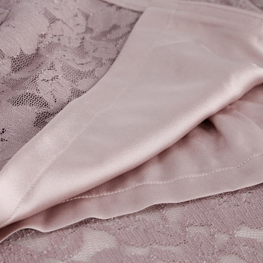 QB804斯尔丽25新款法式浪漫立体刺绣光泽感蕾丝旗袍流苏设计礼服连衣裙 商品图7