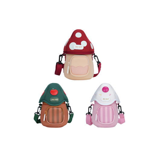 zoyzoii  B39 儿童蘑菇斜挎包 儿童斜挎包女童包包宝宝外出旅游小背包小孩可爱腰包男童2-6岁 商品图0