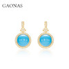 GAONAS  景泰之韵 时尚度假风金色耳环11395EG 商品缩略图0