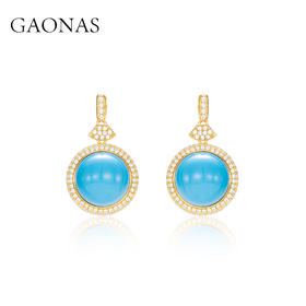 GAONAS  景泰之韵 时尚度假风金色耳环11395EG
