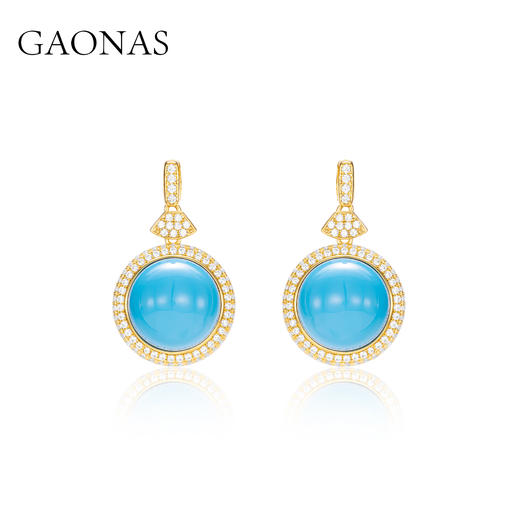 GAONAS  景泰之韵 时尚度假风金色耳环11395EG 商品图0