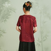 乔万尼夏季新款重磅真丝衬衫暗纹印花中式EI2C732 商品缩略图4
