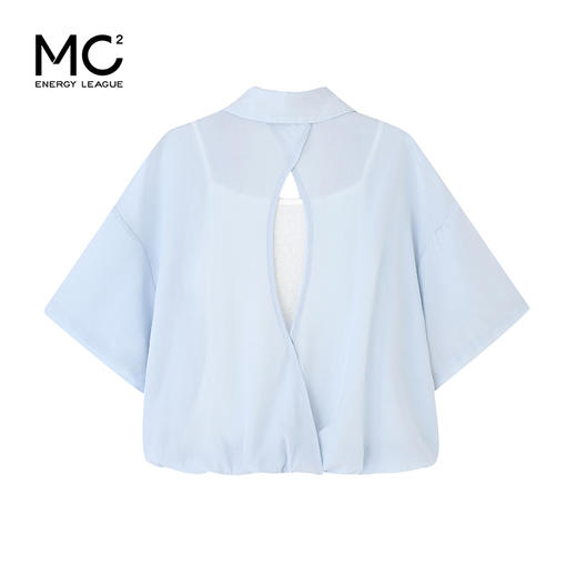 女装翻领假两件配爱心项链轻薄衬衫-103C5222003 商品图4