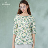 乔万尼夏季新款真丝桑蚕丝衬衫舒适宽松五分袖上衣EI2C802 商品缩略图2
