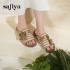 预售7天|Safiya/索菲娅2025时尚编织露趾休闲外穿百搭平底勃肯拖鞋SFD2110401 商品缩略图2