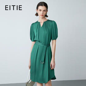 EITIE爱特爱夏季新款气质设计感收腰显瘦通勤连衣裙7807537