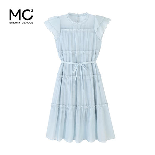 女装花边立领蛋糕压皱连衣裙-103Q5222002 商品图0