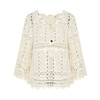 两三事 雾屿织光 2025夏季新款波西米亚风喇叭袖镂空钩花针织衫女 商品缩略图4