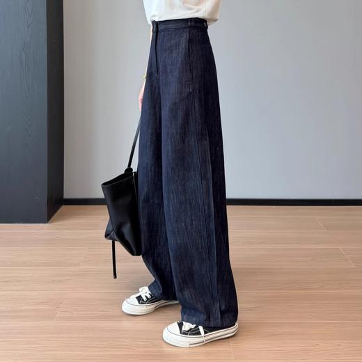2025北欧藏肉裤品质复古丹宁色松紧高腰显瘦收跨锥形牛仔裤女款！ 商品图0