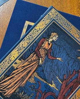 【俱乐部限定款】《坎特伯雷故事》莫里斯版，蓝色牛皮竹节装