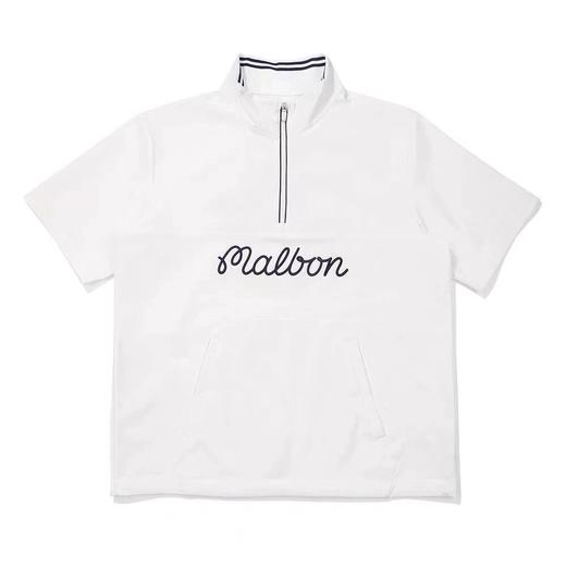 malbon  小精灵半拉链立领 套头 刺绣标短袖休闲潮流帅气 商品图2